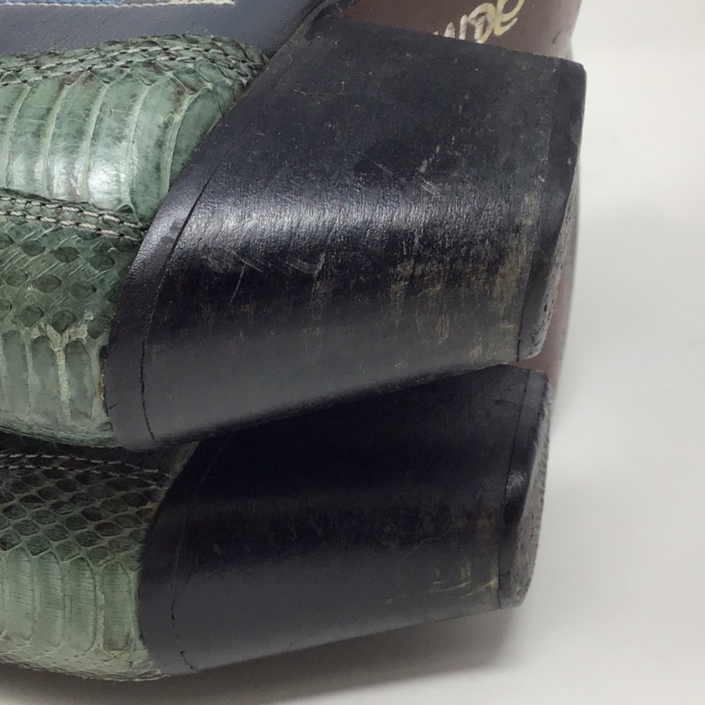 Vintage Acme Snakeskin sz 5 1/2 B Leather Boot - Picture 8 of 12